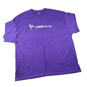The Purple Promise T-Shirt White Logo Gildan Adult Unisex 3XL Cotton Tee JH1807